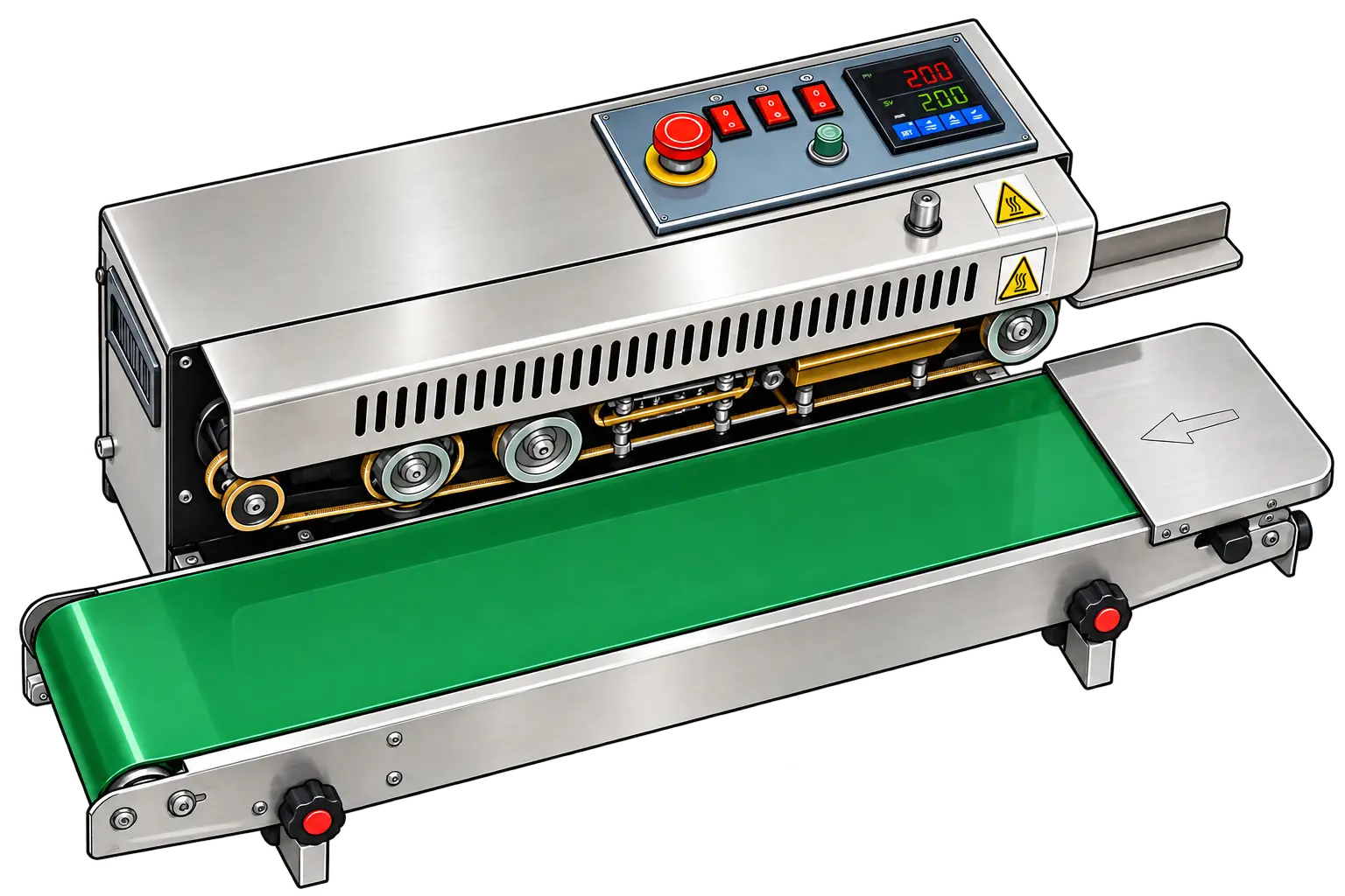 Selladora continua industrial MaqAssist completa